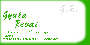 gyula revai business card